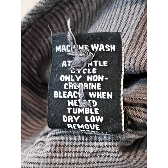 Carbon Slim Fit Western Snap Pockets Charcoal Gray Tab Sleeve Shirt MEDIUM Gray - Picture 9 of 11